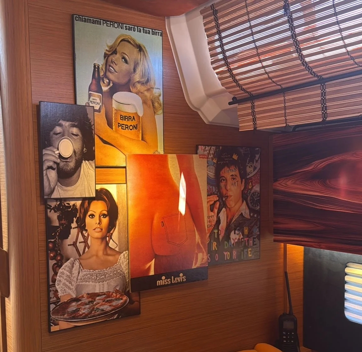 Italo disco poster wall aboard Capitana