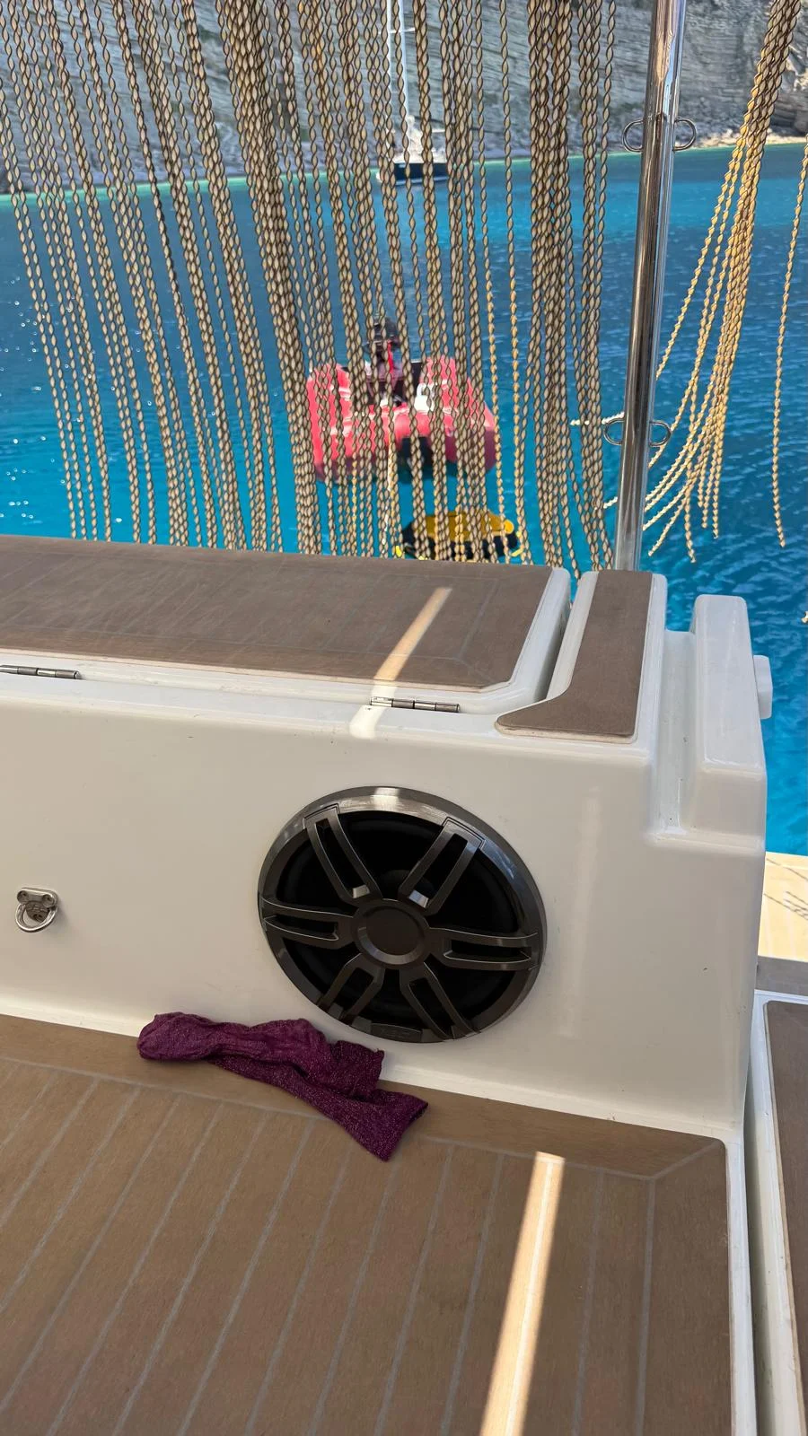 Outdoor sound system on the Capitana deck